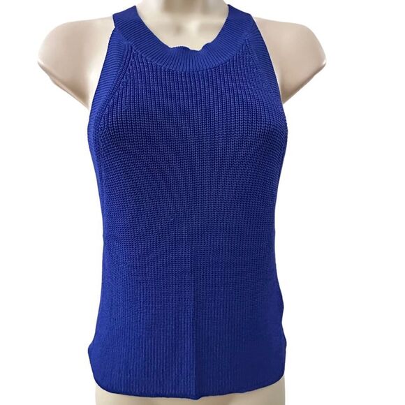 Wilfred Aritzia ~ Royal Blue Racerback sweater ~ size XS ~ Rayon blend - Picture 1 of 12
